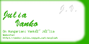 julia vanko business card
